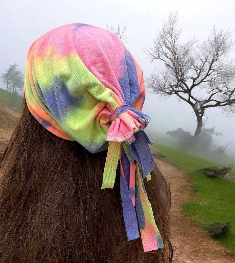 Tie Dye Fringe Beanie Steampunk Strickmütze von GoToBoutique