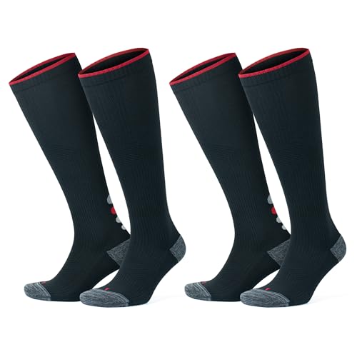 GoWith 1-2 Paar Kompressionsstrümpfe Damen & Herren (20-30 mmHg Klasse 2) Cushioned Stützstrümpfe, Thrombosestrümpfe, Kompressionssocken, Plantarfasziitis Socken, Sportsocken, Laufsocken 3595 von GoWith