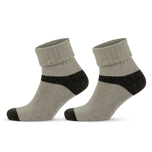 GoWith 2 Paar Alpaka Wollsocken Herren Damen Unisex Thermo Crew Socken für Wandern Arbeit Outdoor Mod:2056 von GoWith