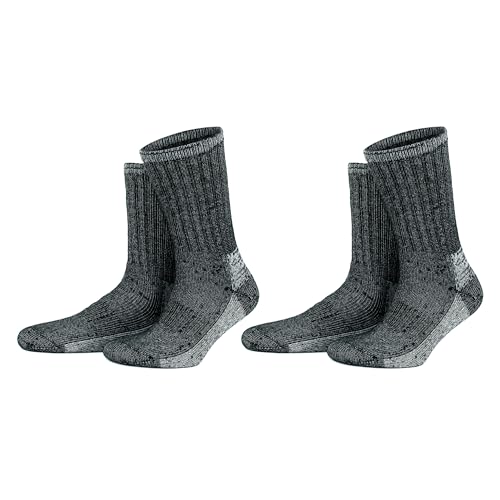 GoWith 1-2 Paar Alpaka Socken, Extra Dicke, Gepolsterte Wollsocken für Damen und Herren, Vollfrottee Thermosocken, Warme Wintersocken für Outdoor, Wandern und Trekking, Cushioned Crew Socken 6005 6006 von GoWith