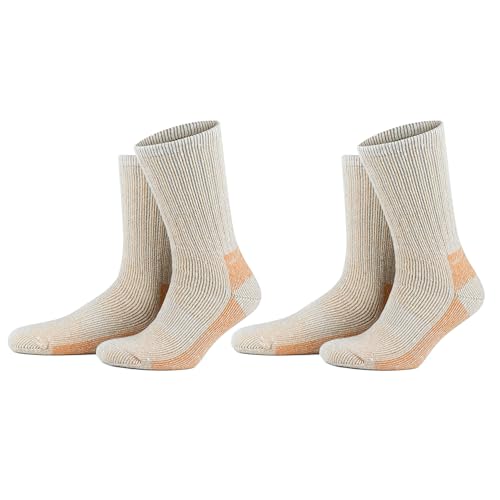 GoWith 2 Paar Alpaka Wollsocken Herren Damen Unisex Thermo Crew Socken für Wandern Arbeit Outdoor Mod:6006 von GoWith