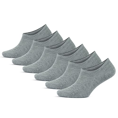 GoWith 6 Paar Bambus (Viskose) Sneakersocken für Herren, Dünne Kurze Füßlinge, No Show Socken für Sommer, Atmungsaktiv, Bequem Schwarz Weiß, Grau 3103 von GoWith