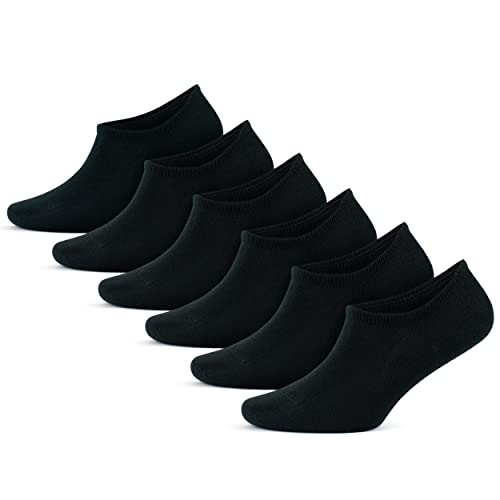 GoWith 6 Paar Bambus (Viskose) Sneakersocken für Herren, Dünne Kurze Füßlinge, No Show Socken für Sommer, Atmungsaktiv, Bequem Schwarz Weiß, Grau 3103 von GoWith