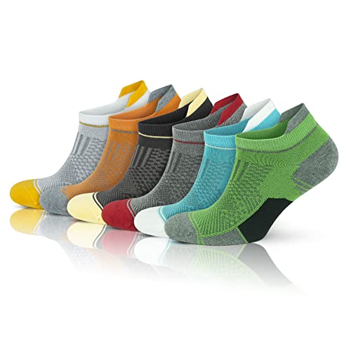 GoWith 6 Paar Bambus Sportsocken für Herren & Damen, Kurz Socken, Wandersocken, Laufsocken Atmungsaktiv, Sneakersocken, mit Geschenk Box, mit Dynamischem Halt und Flexibilität Assortie 3152 von GoWith