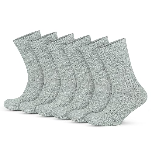 GoWith Merino Wolle Socken für Herren, Warme Wandersocken, Crew Thermosocken, Dicke Wintersocken, Norweger Socken, Outdoor Stiefelsocken von GoWith