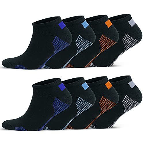 GoWith 8 Paar Herren Sneaker-Socken aus Baumwolle Fusslinge Sport Socken Running socken 39-42 Schwarz 3110 von GoWith