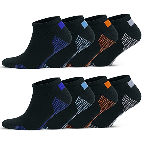 GoWith 8 Paar Sneaker Socken, Kurz Baumwolle Sportsocken für Herren, Perfekte Passform, Weiche und Bequeme, Atmungsaktiv Füßlinge, Laufsocken von GoWith