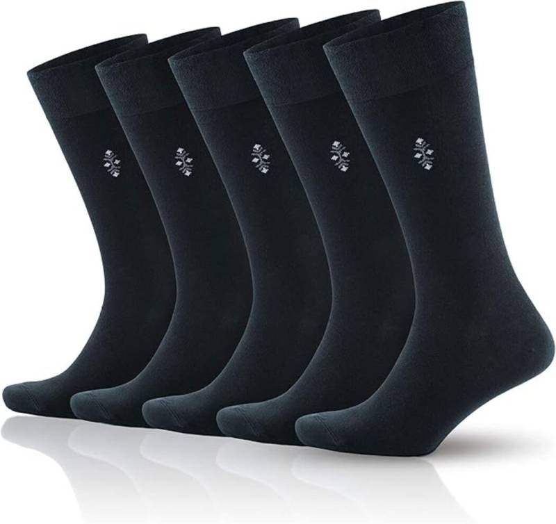 GoWith Businesssocken Bambussocken Businesssocken Freizeitsocken Ohne Gummiband Wadenlang von GoWith