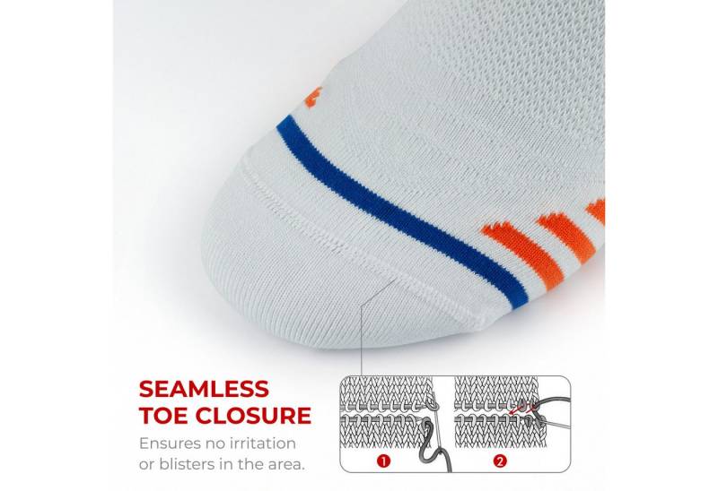 GoWith Sportsocken Bambus Sneakersocken Dünne Füßlinge Streifen Damen Atmungsaktiv (6-Paar) von GoWith