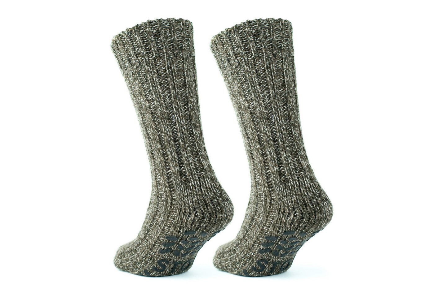 GoWith Thermosocken Antirutschsocken Damen Dicke Wolle Stoppersocken Krankenhaus Socken (2-Paar) von GoWith