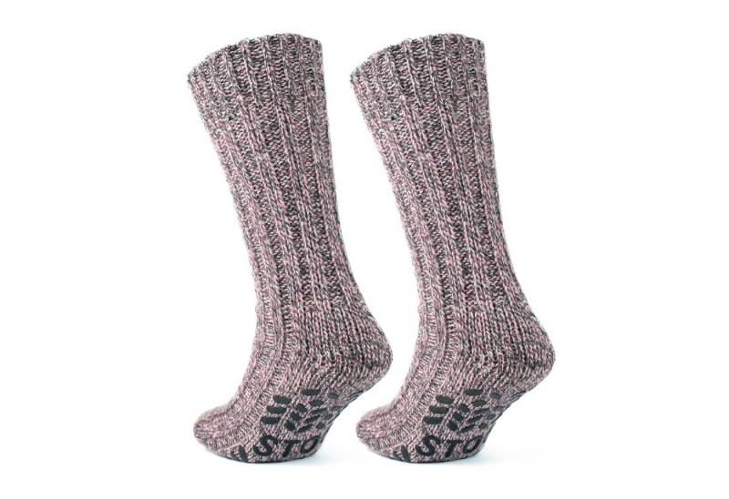 GoWith Thermosocken Antirutschsocken Damen Dicke Wolle Stoppersocken Krankenhaus Socken (2-Paar) von GoWith