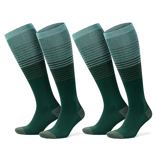 GoWith 1-2 Paar Bambus Kompressionsstrümpfe Damen & Herren (15-20 mmHg Klasse 1) Stützstrümpfe, Thrombosestrümpfe, Kompressionssocken, Plantarfasziitis Socken für Sport, Schwangerschaft 3590 von GoWith