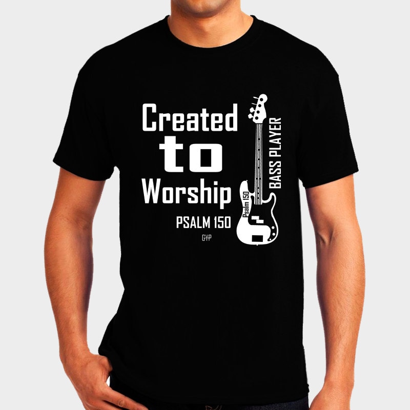 Geschaffen, Um Anbetung Bass - Christian T-Shirt Apparel Glauben Shirt Religiöse Geschaffen, Um Anbetung Bass - Christian T-Shirt Apparel Glauben Shirt Religiöse von GoYePreach