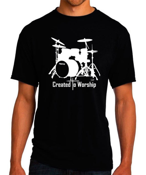 Geschaffen, Um Anbetung Drums - Christian T-Shirt Apparel Glauben Shirt Religiöse Geschaffen, Um Anbetung Drums - Christian T-Shirt Apparel Glauben Shirt Religiöse von GoYePreach