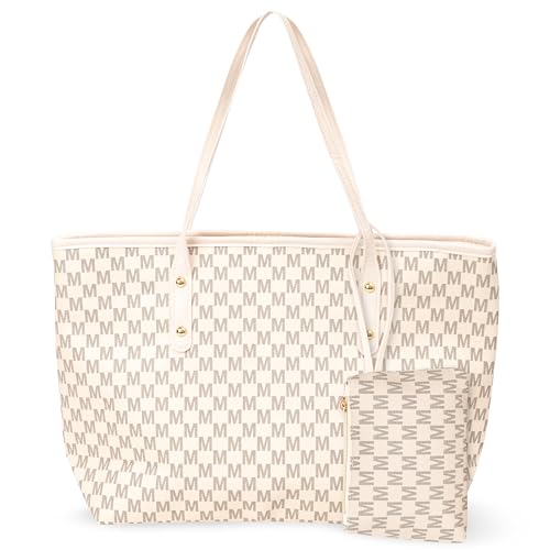 GoaePode Große Damen-Tragetasche aus weichem Kunstleder, übergroße Arbeits- und Schultasche mit Reißverschluss, wandelbare Handtasche, geräumige Designer-Tragetasche, Reißverschluss-Tasche für Damen von GoaePode