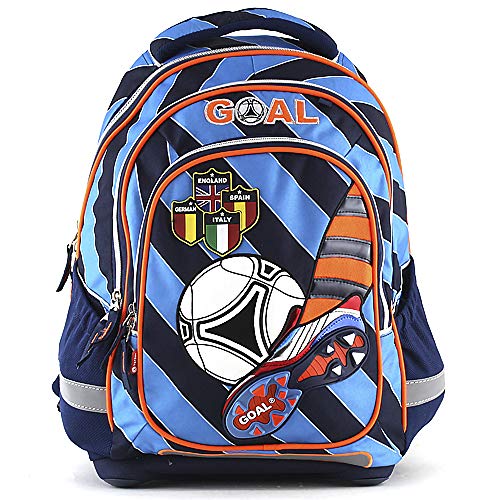 Goal Kinder-Rucksack, Hell Blau/Orange/Schwarz von Goal