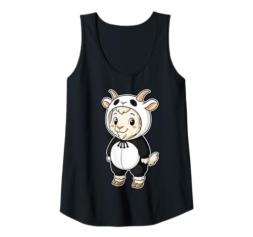 Damen Kawaii Ziege im Panda Kostüm für Mädchen Kinder Ziegenliebhaber Tank Top Damen Kawaii Ziege im Panda Kostüm für Mädchen Kinder Ziegenliebhaber Tank Top von Goat In Panda Costume Kawaii Design