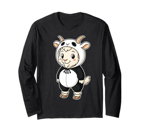 Kawaii Ziege im Panda Kostüm für Mädchen Kinder Ziegenliebhaber Langarmshirt Kawaii Ziege im Panda Kostüm für Mädchen Kinder Ziegenliebhaber Langarmshirt von Goat In Panda Costume Kawaii Design
