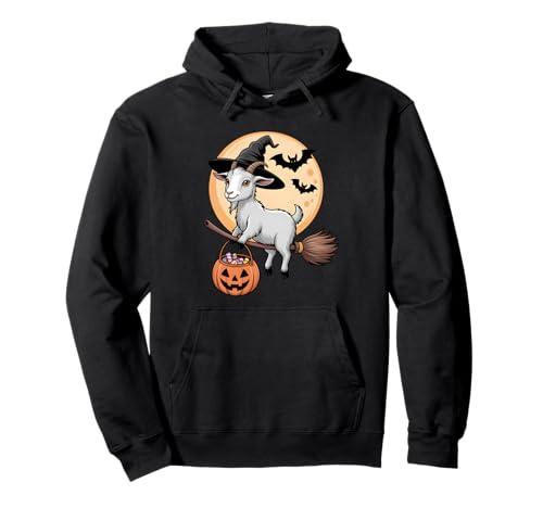 Ziege Hexenhut Kürbis Halloween Kostüm Herren Damen Kinder Pullover Hoodie von Goat Lover Halloween Party Wear
