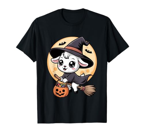 Ziege Hexenhut Kürbis Halloween Kostüm Herren Damen Kinder T-Shirt von Goat Lover Halloween Party Wear