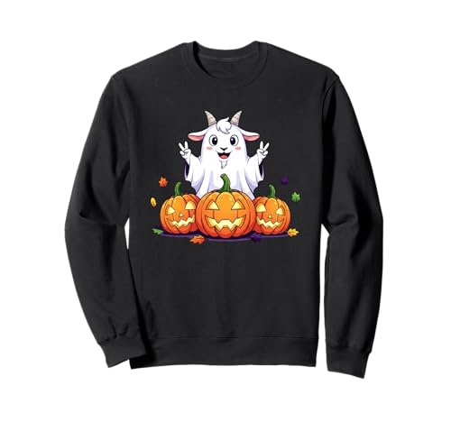 Lustige Ziege Geist Kürbis Boo Halloween Kinder Herren Damen Sweatshirt Lustige Ziege Geist Kürbis Boo Halloween Kinder Herren Damen Sweatshirt von Goat Lovers Halloween Ghost Pumpkin Outfits