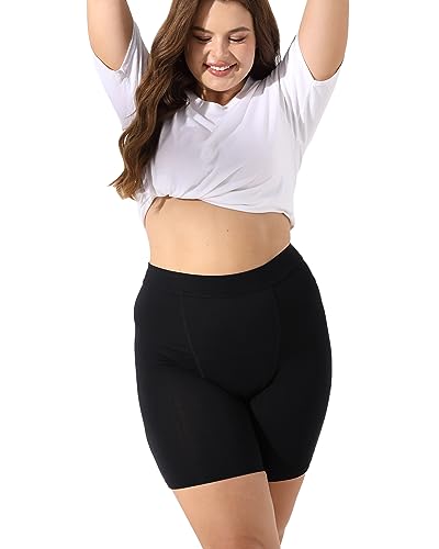 Goat Union Period Underwear 12,7 cm Anti-Scheuer-Shorts/Boyshorts, hohe Taille und starker Fluss, mit Bio-Baumwollfutter, Schwarz, L von Goat Union