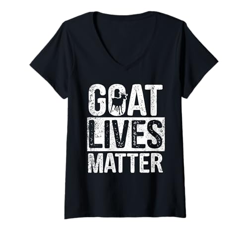 Damen Ziege lebt Matter Ziege lebt T-Shirt mit V-Ausschnitt Damen Ziege lebt Matter Ziege lebt T-Shirt mit V-Ausschnitt von Goats gift idea goat breeder