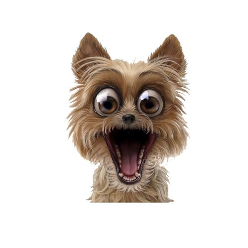 Auto Styling Aufkleber, Autoaufkleber Dekorativer Lovely Dog Adhesive Vinyl Decal, Lustige Autoaufkleber, Trim Auto Karosserietür Seitenaufkleber Auto-Persönlichkeit 3D-Aufkleber für Autos Home Office von Gobfar