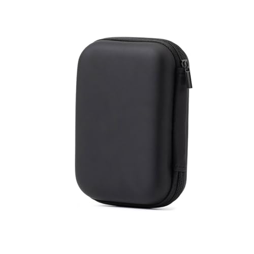 Reise Zubehör Organizer Tasche, 2.5" Hart Eva Tasche Case für Externe Hard Drive Festplatten, Tragbare Elektronische Kabeltasche Gadget Tasche für MacBook Power Adapter, Kabel, Schwarz von Gobfar
