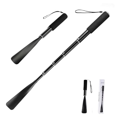 Gobiteli Schuhlöffel mit langem Griff, 36,8 - 94 cm, einziehbarer Schuhlöffel, Aluminium-Schuhlöffel für Männer, Frauen, Kinder, Senioren, Schwarz , 14.5"-37" Gobiteli Schuhlöffel mit langem Griff, 36,8 - 94 cm, einziehbarer Schuhlöffel, Aluminium-Schuhlöffel für Männer, Frauen, Kinder, Senioren, Schwarz , 14.5"-37" von Gobiteli