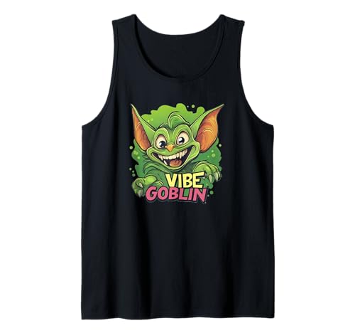 Cooles Kobold-Gesicht Kostüm für Jungen und Mädchen Tank Top von Goblin Outfit