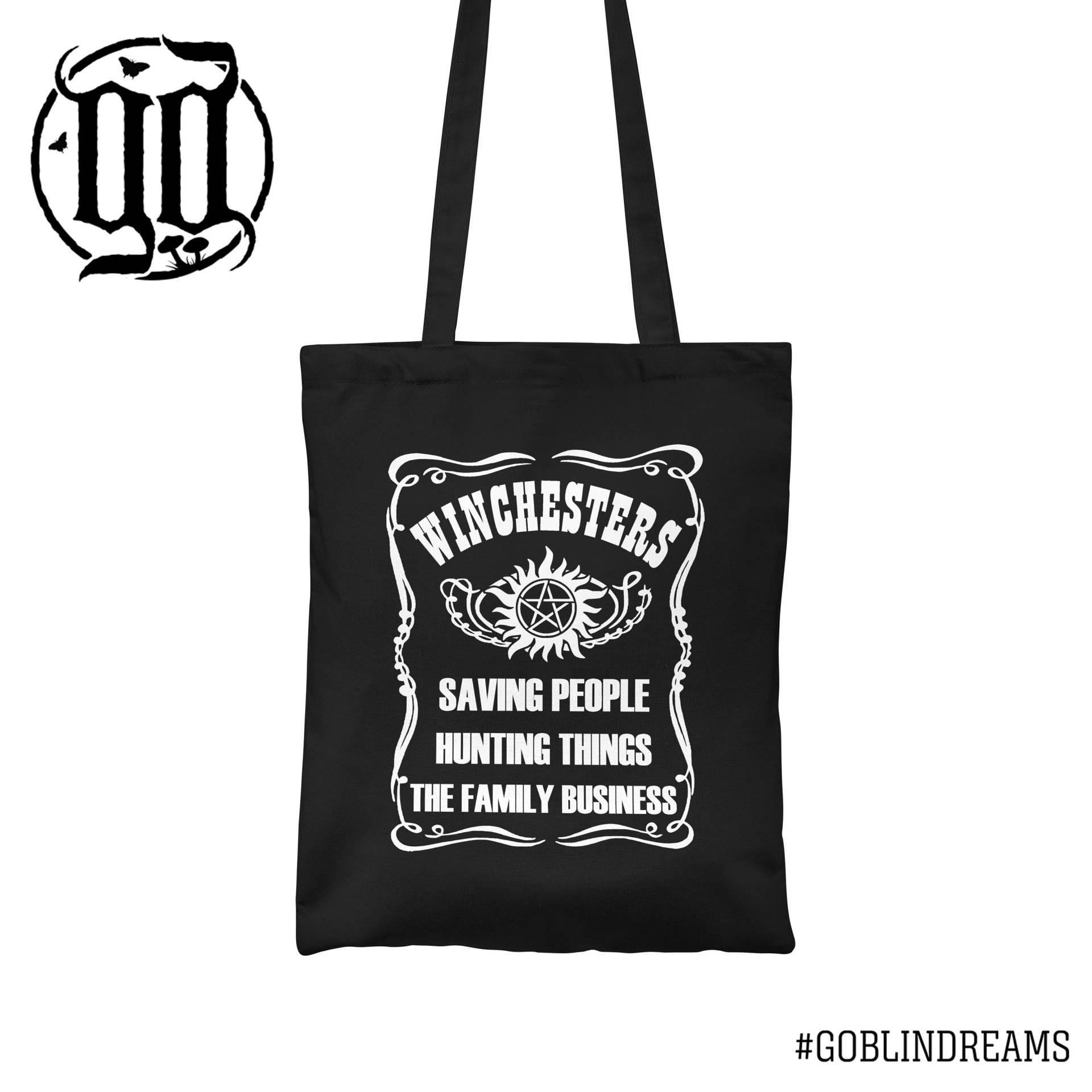 Ich Drucke Meine Tasche Taschen - Weiß Auf Schwarz Supernatural Ich Drucke Meine Tasche Taschen - Weiß Auf Schwarz Supernatural von GoblinDreams