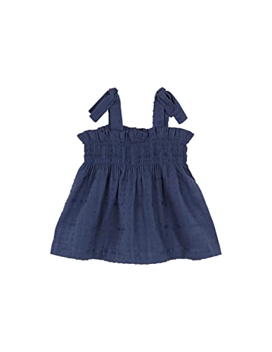 GOCCO Baby - Mädchen Blusa Azul DE PLUMETI Con TIRANTES Y BOR Bluse, Azul Medio, von Gocco