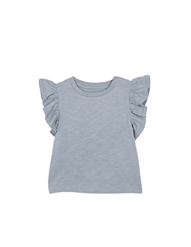 GOCCO Baby - Mädchen Camiseta Con Volante Kurzarm Shirt, Azul, von Gocco