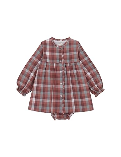 GOCCO Baby - Mädchen Vestido Cuadros Kleid, ROSA Viejo, von Gocco