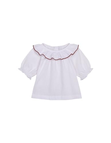Gocco Baby - Jungen Blusa Con Volante EN EL Cuello Con BORDA Bluse, Blanco, von Gocco