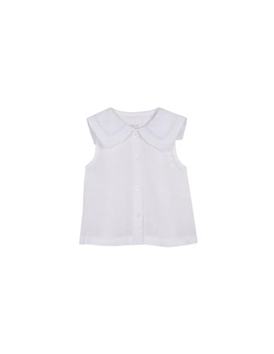 Gocco Baby - Mädchen Blusa SIN Mangas Con Cuello Grande Bluse, Blanco roto, von Gocco