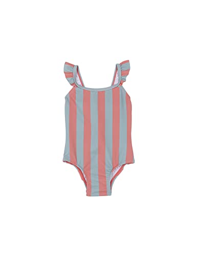 Gocco Baby-Mädchen Breiter gestreifter Badeanzug Schwimm-Slips, Korallenrot, 12-18 Monate von Gocco