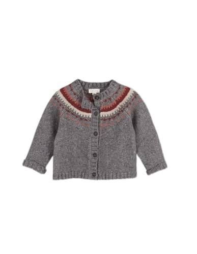 Gocco Baby-Mädchen Jacke Greca Pullover, Mittelgrau (Gris Medio Melange), 18-24 Monate von Gocco