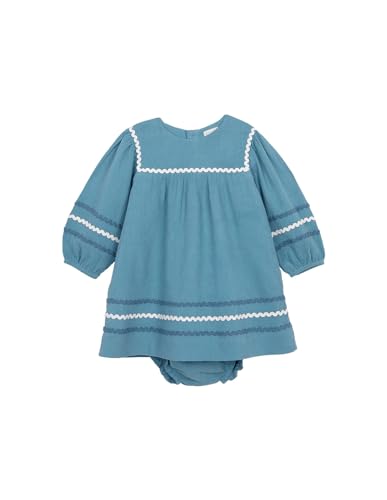 Gocco Baby - Mädchen Vestido Con RIC RAC A CONTRASTE Kleid, Azul Brillante, von Gocco