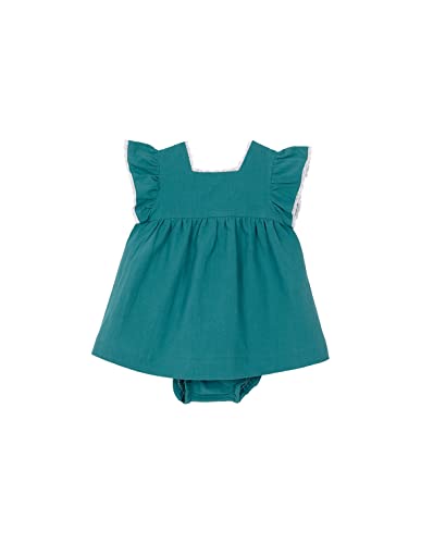 GOCCO Baby - Mädchen Vestido Verde LINO Manga Volante Kleid, Verde Brillante, von Gocco