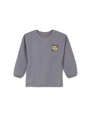 Gocco Jungen Rundhalsausschnitt Sweatshirt, hellgrau Melange, 9-10 Jahre von Gocco