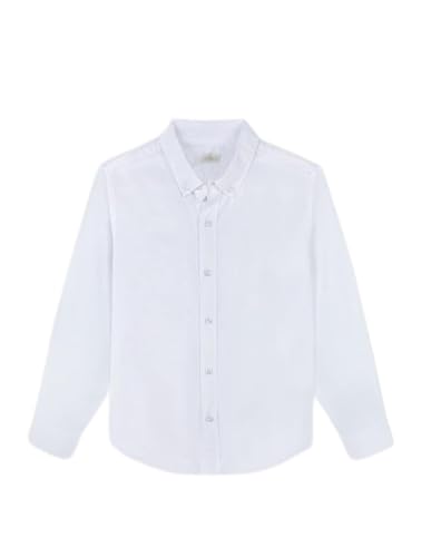 Gocco Jungs Camisa Blanca DE ESPIGA Hemd, Gebrochenes Weiß, 10 Jahre von Gocco