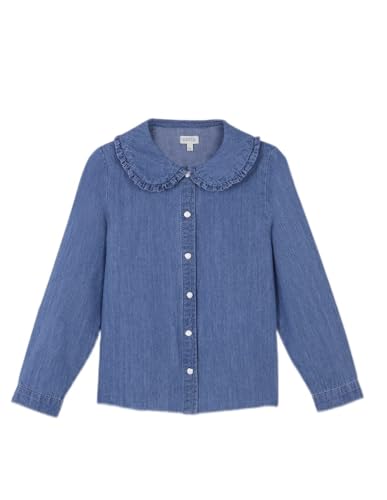 Gocco Mädchen Camisa Vaquera Volante Cuello Hemd, Jeansblau, 3 Jahre von Gocco