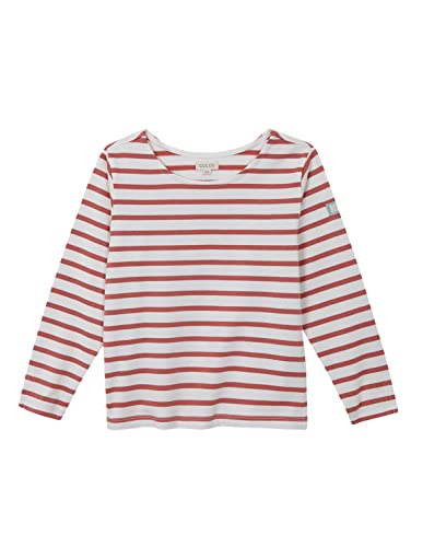 Gocco Mädchen Gestreiftes Sweatshirt, Korallenrot, 7-8 Jahre von Gocco