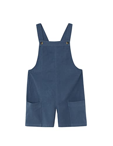 Gocco Mädchen Kurze Taschen Latzhose, Grau-Blau, 7-8 Jahre von Gocco