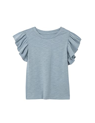 Gocco Mädchen Rüschen T-Shirt, blau, 11-12 Jahre von Gocco