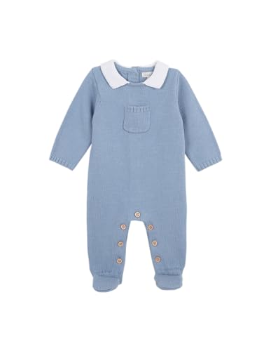 Gocco Unisex-Baby PELELE Azul Con Cuello EN CONTRASTE Polo-Pullover, Azul Viejo, von Gocco