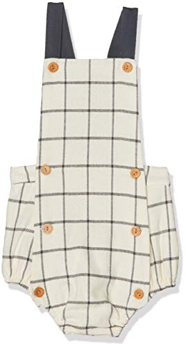 Gocco Unisex Baby Peto Corto Cuadros Latzhose, Türkis (Gris Oscuro GJ), 6-9 Monate von Gocco