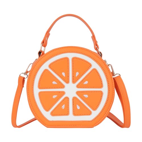 Goclothod Handtasche Süße Obst Crossbody Bag Weave Sommer Strand Schultertasche, Orange/Abendrot im Zickzackmuster (Sunset Chevron), Einheitsgröße von Goclothod